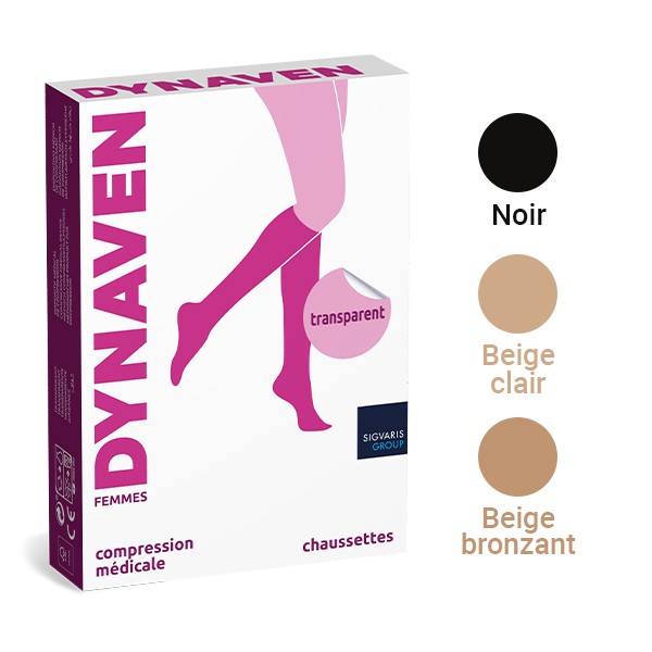 Sigvaris Dynaven Transparent Chaussettes de Contention Femme Classe 2