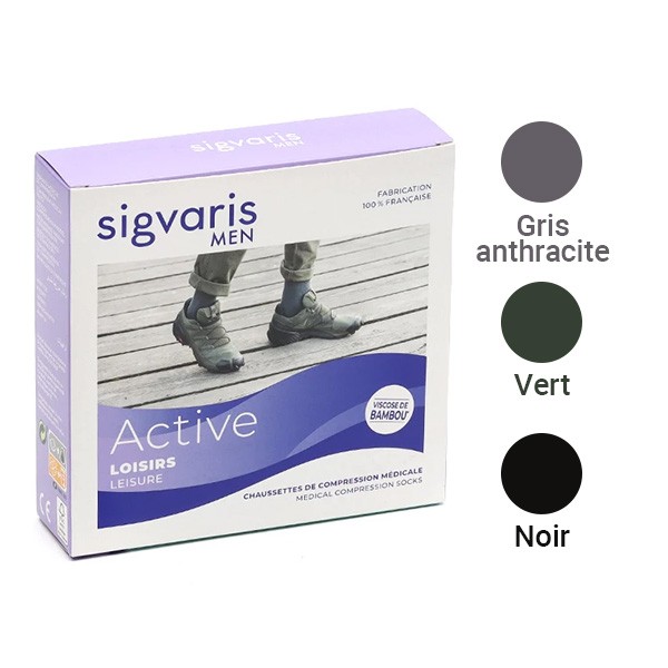 Sigvaris Active Loisirs Chaussettes de Contention Homme Classe 2