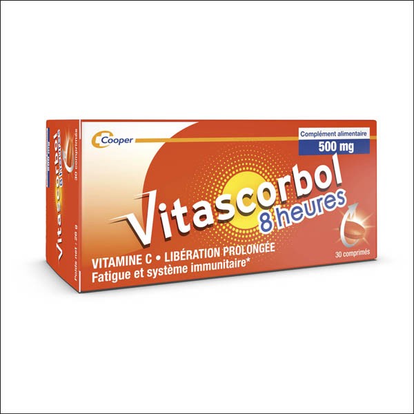 Vitascorbol 8 heures Vit C 500 mg comprimé