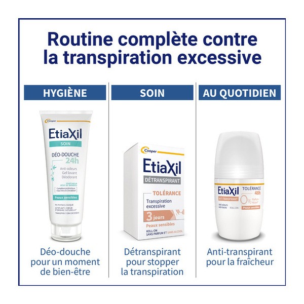 Etiaxil Anti transpirant Tolérance 48h roll-on