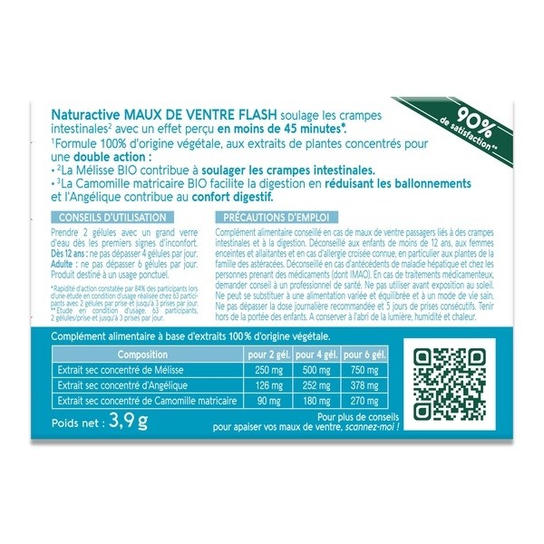 Naturactive Maux de ventre Flash gélules