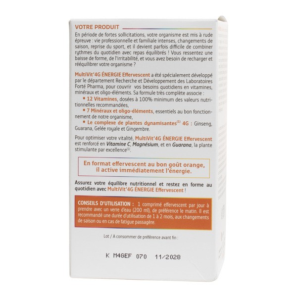 Forté Pharma MultiVit' 4G Energie comprimés effervescents