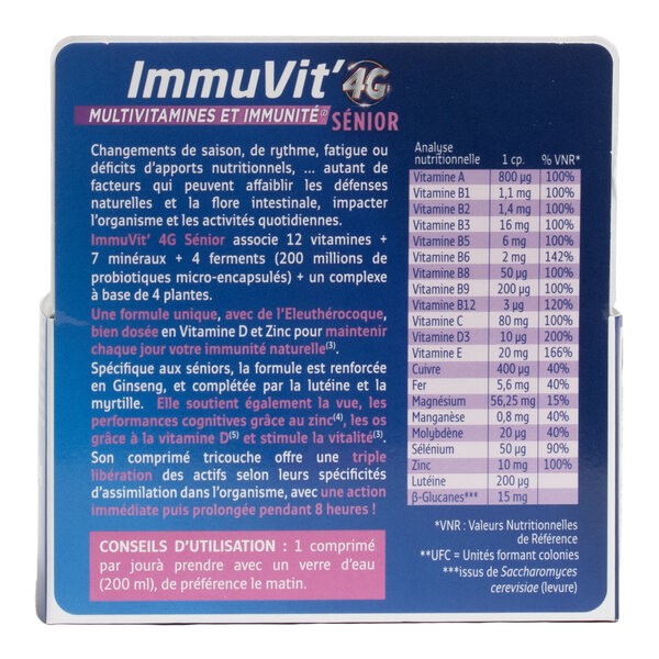 Forté Pharma ImmuVit 4G Sénior comprimés