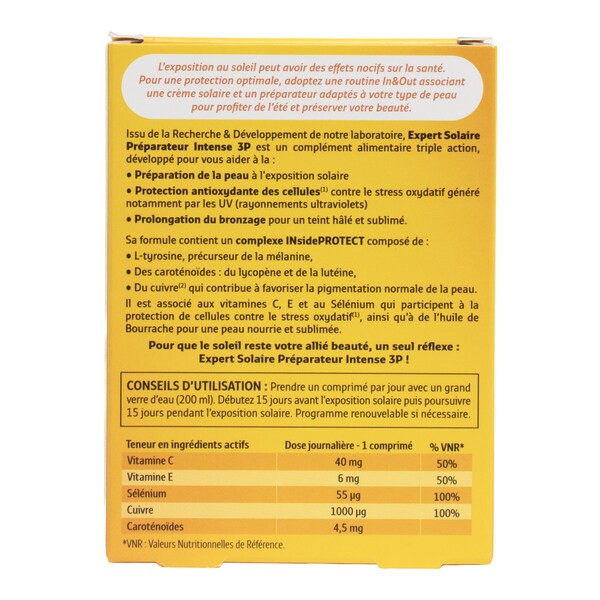 Forté Pharma Expert Solaire Préparateur intense 3P comprimés