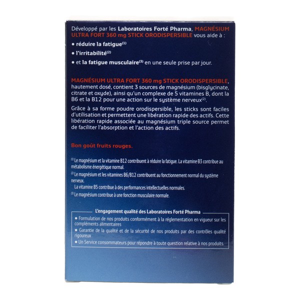 Forté Pharma Magnésium Ultra Fort 360 mg sticks orodispersibles