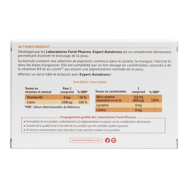 Forté Pharma Expert Autobronz comprimé