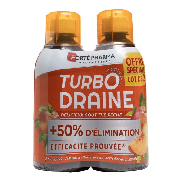 Forté Pharma Turbodraine thé pêche solution buvable
