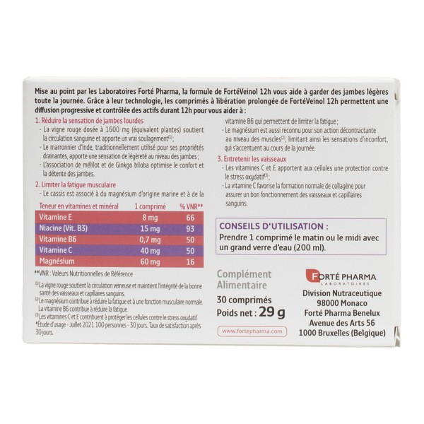 Forté Pharma FortéVeinol 12h comprimés