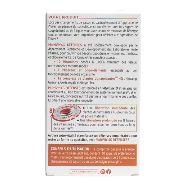 Forté Pharma MultiVit 4G Défenses comprimé