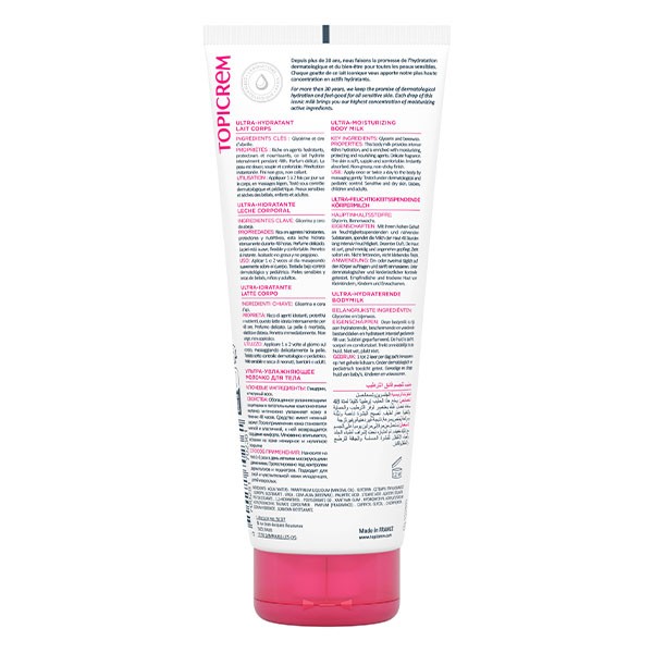 Topicrem lait corps ultra hydratant