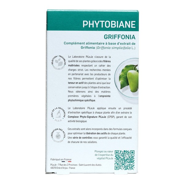 Pileje Phytobiane Griffonia comprimés