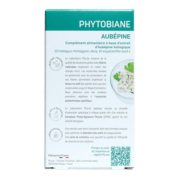 Pileje Phytobiane Aubépine comprimés