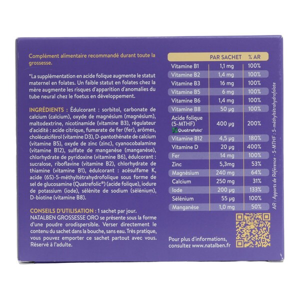 Gynéfam Natalben Grossesse oro sticks