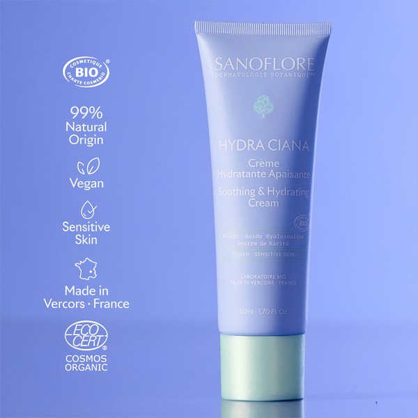 Sanoflore Hydra Ciana Crème Hydratante Apaisante bio
