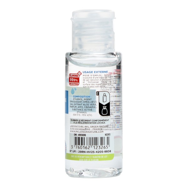 MKL gel hydroalcoolique à l'aloe vera parfum pomme