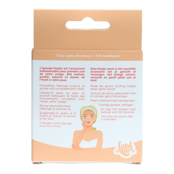 Eponge konjac 100% naturelle