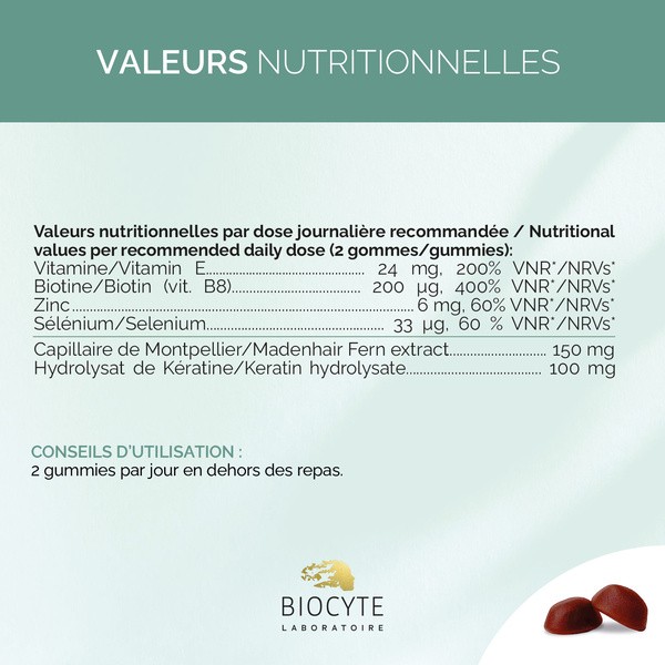 Biocyte Keratine 100 mg gummies