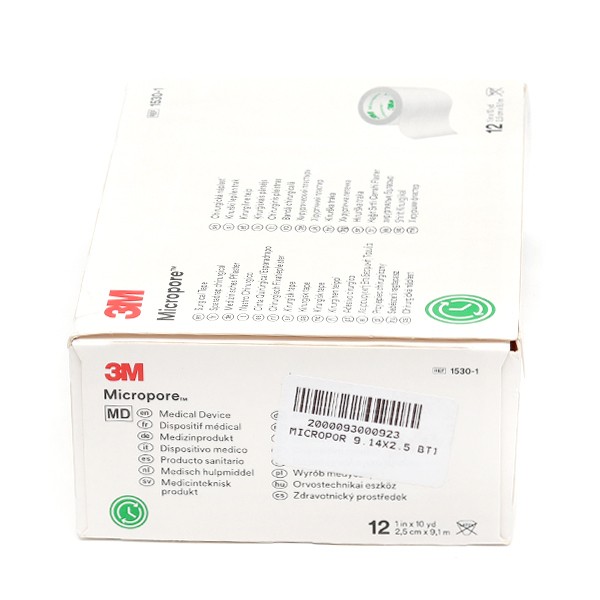 3M Micropore sparadrap blanc 2,5 cm x 9,14 m
