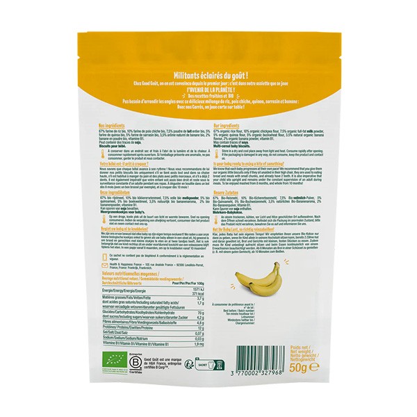 Good Goût carrés banane Bio