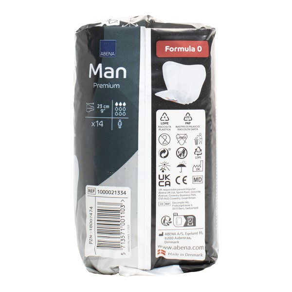 Abena Man Premium Formula 0 Protections anatomiques 3 gouttes