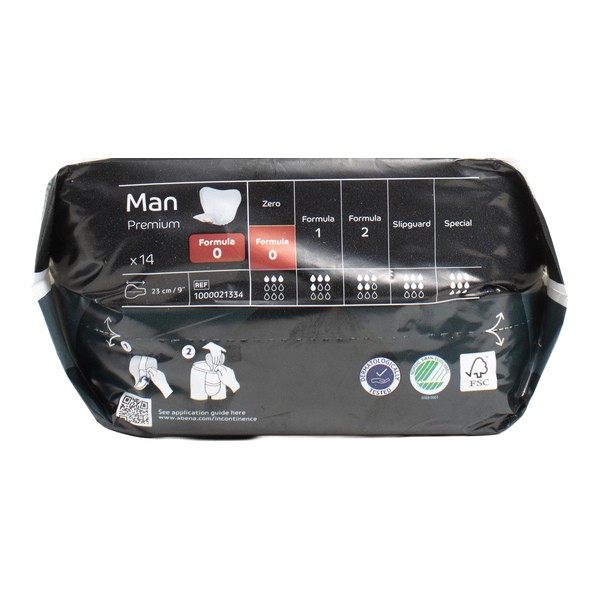 Abena Man Premium Formula 0 Protections anatomiques 3 gouttes