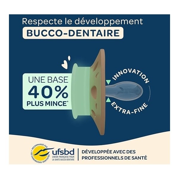 Biolane sucette silicone anatomique 6-18 mois Nuit