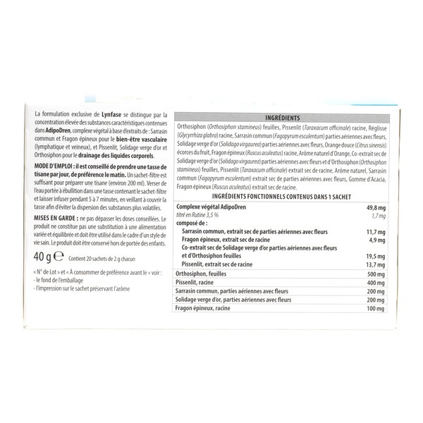 Aboca Lynfase tisane sachets