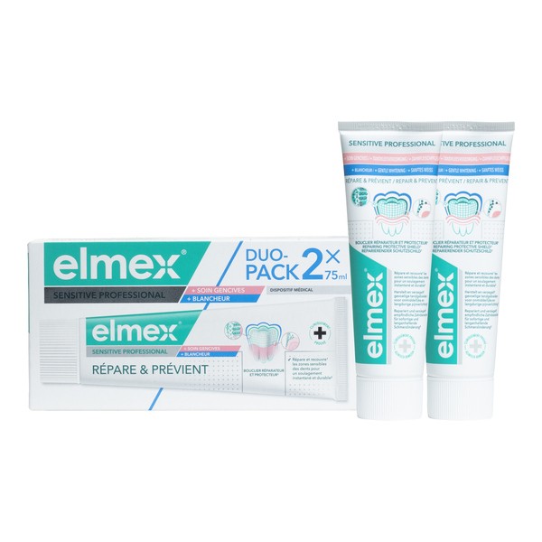 Elmex Sensitive professional + soin gencives + blancheur dentifrice