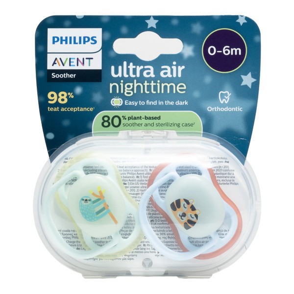 Avent Ultra Air Nightime Sucette anatomique silicone 0-6 mois