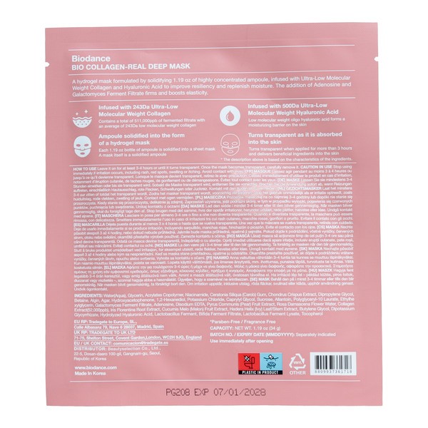 Biodance masque collagène bio collagen real deep mask