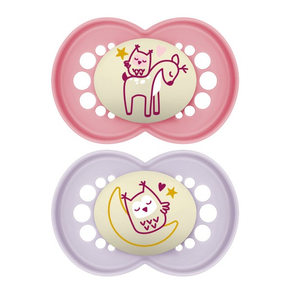 MAM Original sucette silicone anatomique +6 mois Nuit