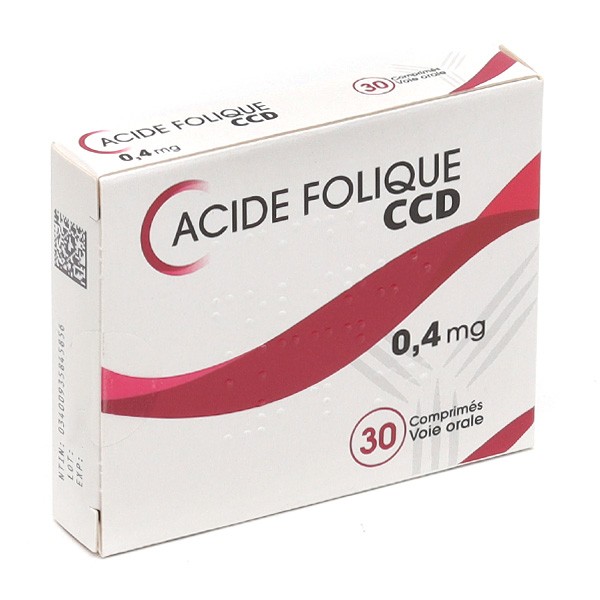 Acide folique CCD 0,4 mg comprimés
