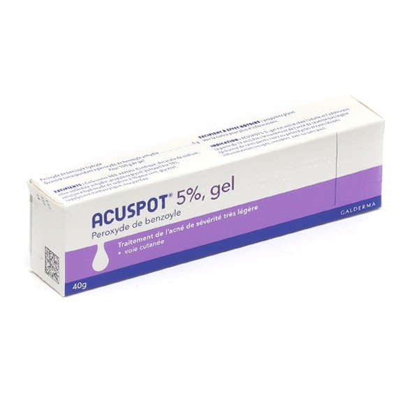 Acuspot 5 % peroxyde de benzoyle gel