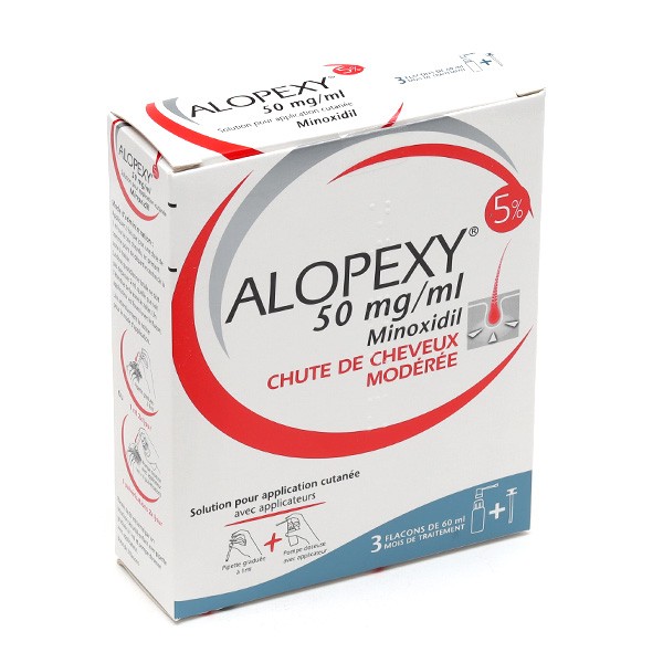 Alopexy 5 % Minoxidil chute de cheveux