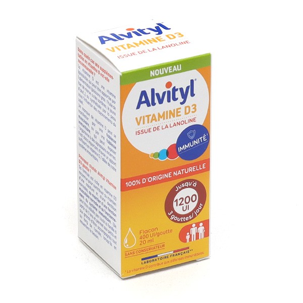 Alvityl Vitamine D3 400 UI gouttes buvables