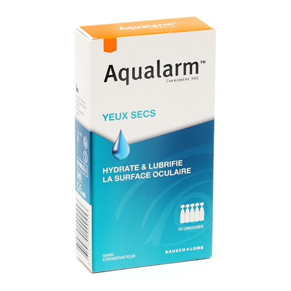 Aqualarm solution lubrifiante yeux secs unidoses