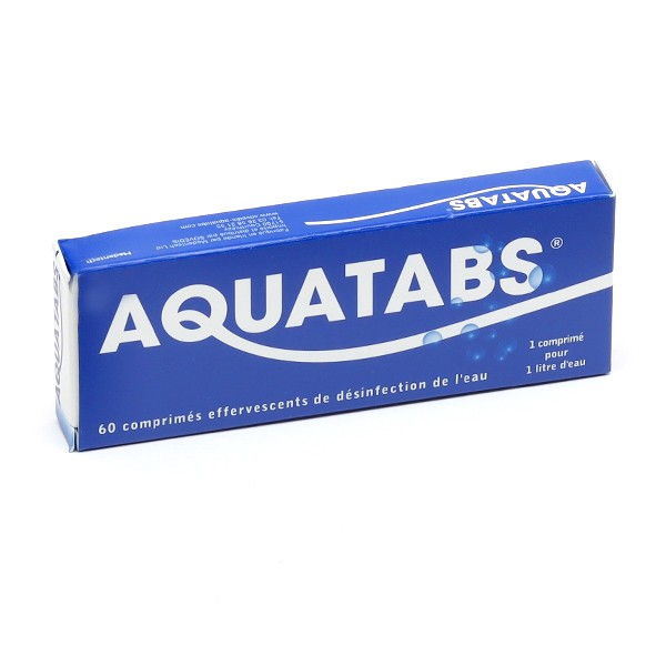Aquatabs désinfection de l'eau comprimés effervescents