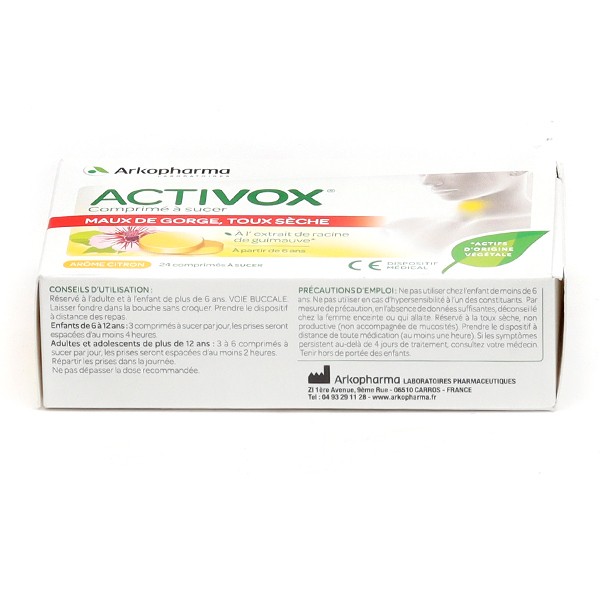 Arkopharma Activox Pastilles menthe eucalyptus - 24 pastilles - Pharmacie  en ligne