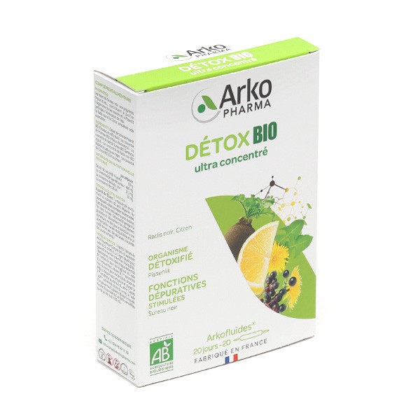 Arkofluides Détox bio ampoules