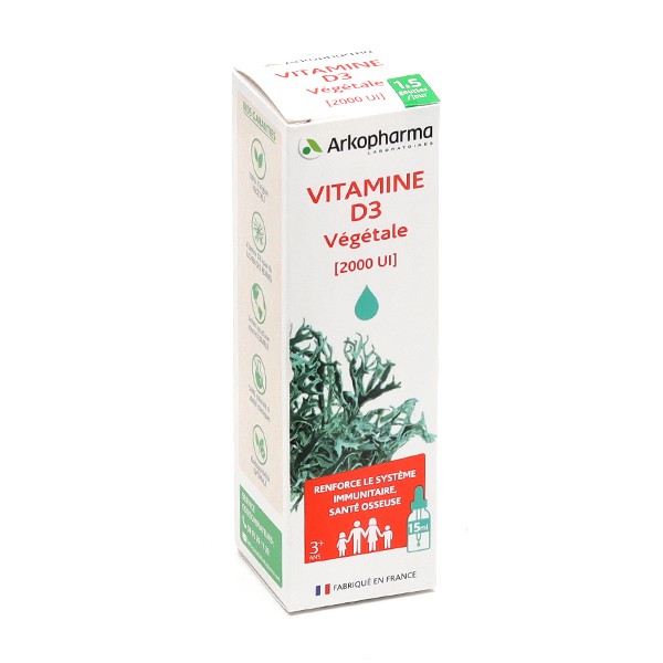 Arkopharma vitamine D3 végétale 2000 UI gouttes buvables