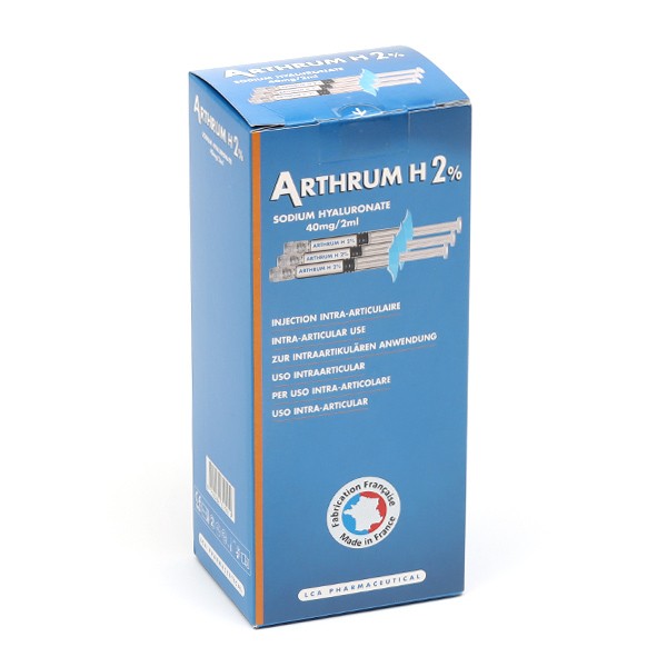 Arthrum H 2 % 40 mg/2 ml solution injectable seringue
