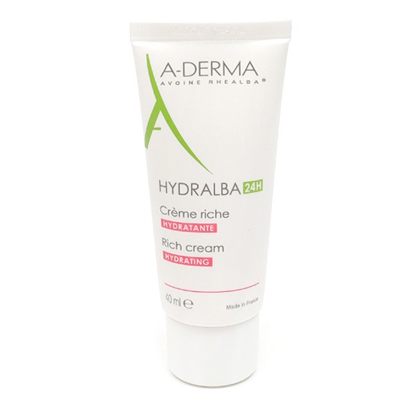A Derma Hydralba 24H crème hydratante riche