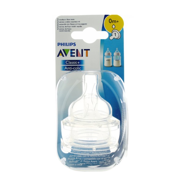 Tétine Avent Classic+ Philips pour biberon - Valve anti coliques