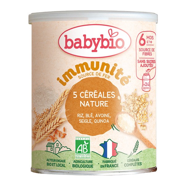 Babybio 5 céréales nature Riz Blé Avoine Seigle Quinoa
