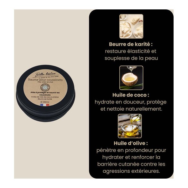 Bella Bestia Baume pour coussinets chien chat