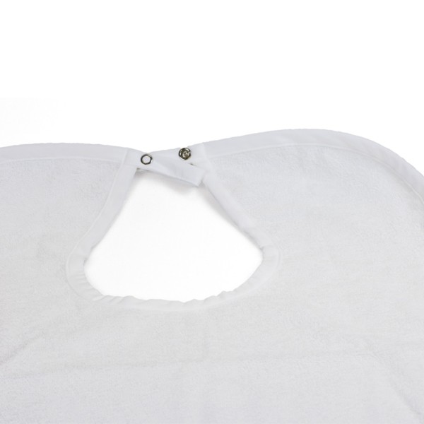 Bavoir imperméable 2 faces coton blanc 70 x 50 cm