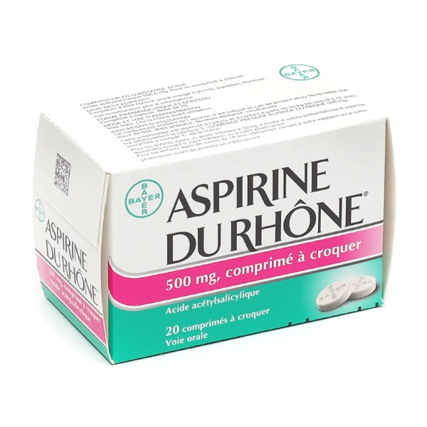 Aspirine du Rhône 500 mg comprimés à croquer