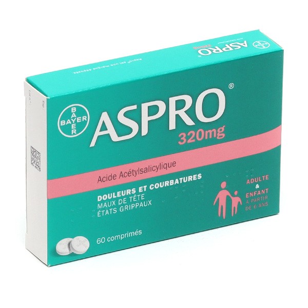 Aspro 320 mg comprimés