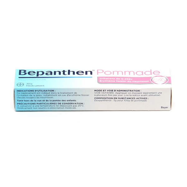 bépanthen pommade est un médicament soulageant les irritations cutanées  (érythèmes fessiers)