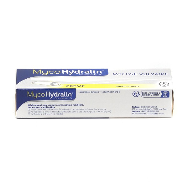 Mycohydralin Crème 20g - Mycose Vulvaire - Notice 